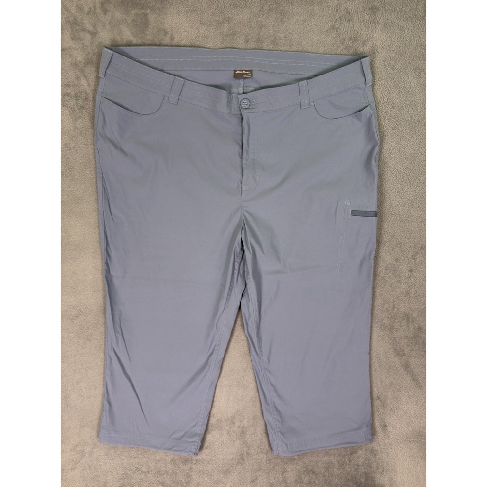 Eddie Bauer Pants Womens 24W Blue Nylon High Rise Capri Lightweight